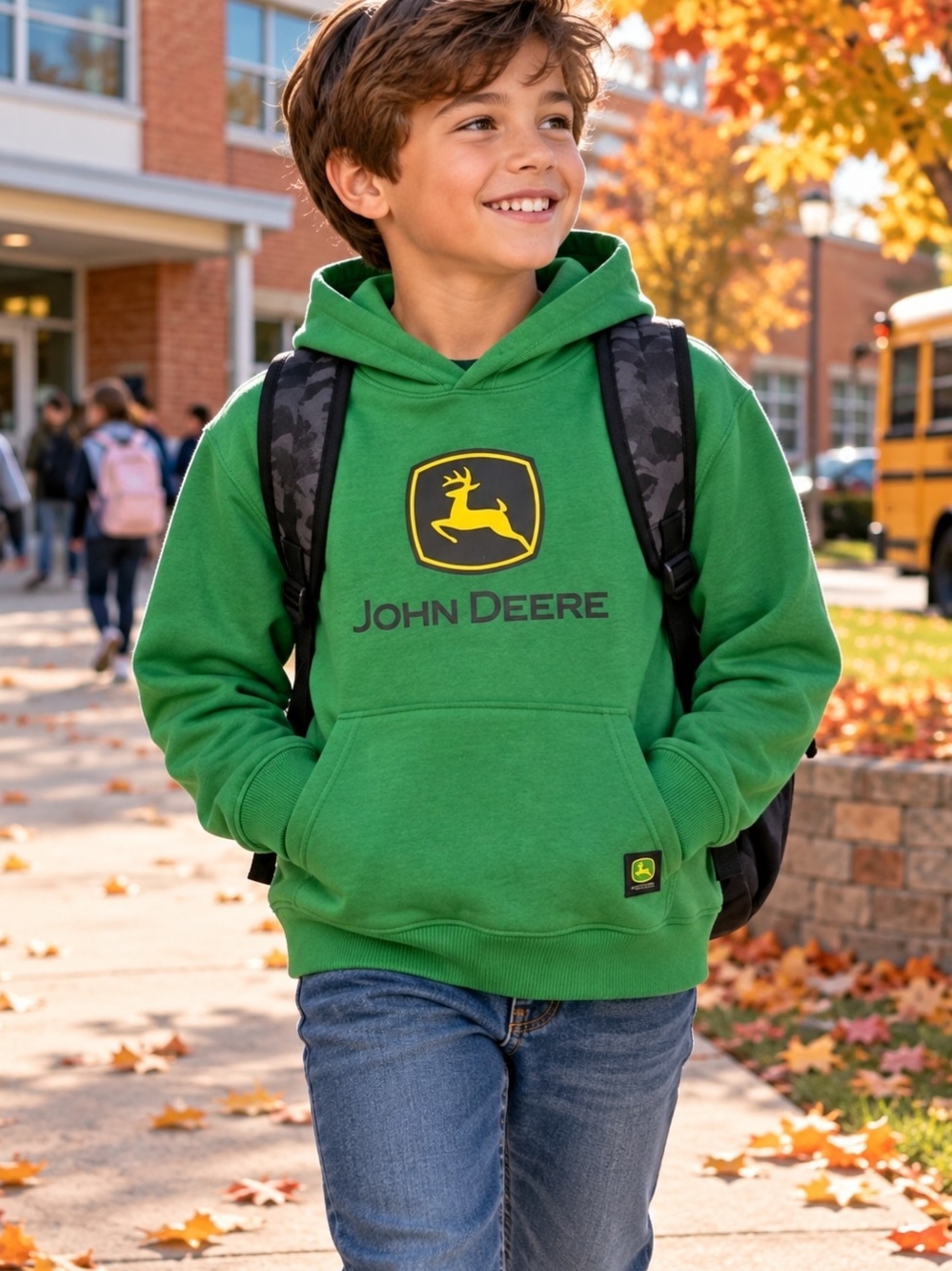 John Deere Green Pullover Hoodie Boys XL(14-16)